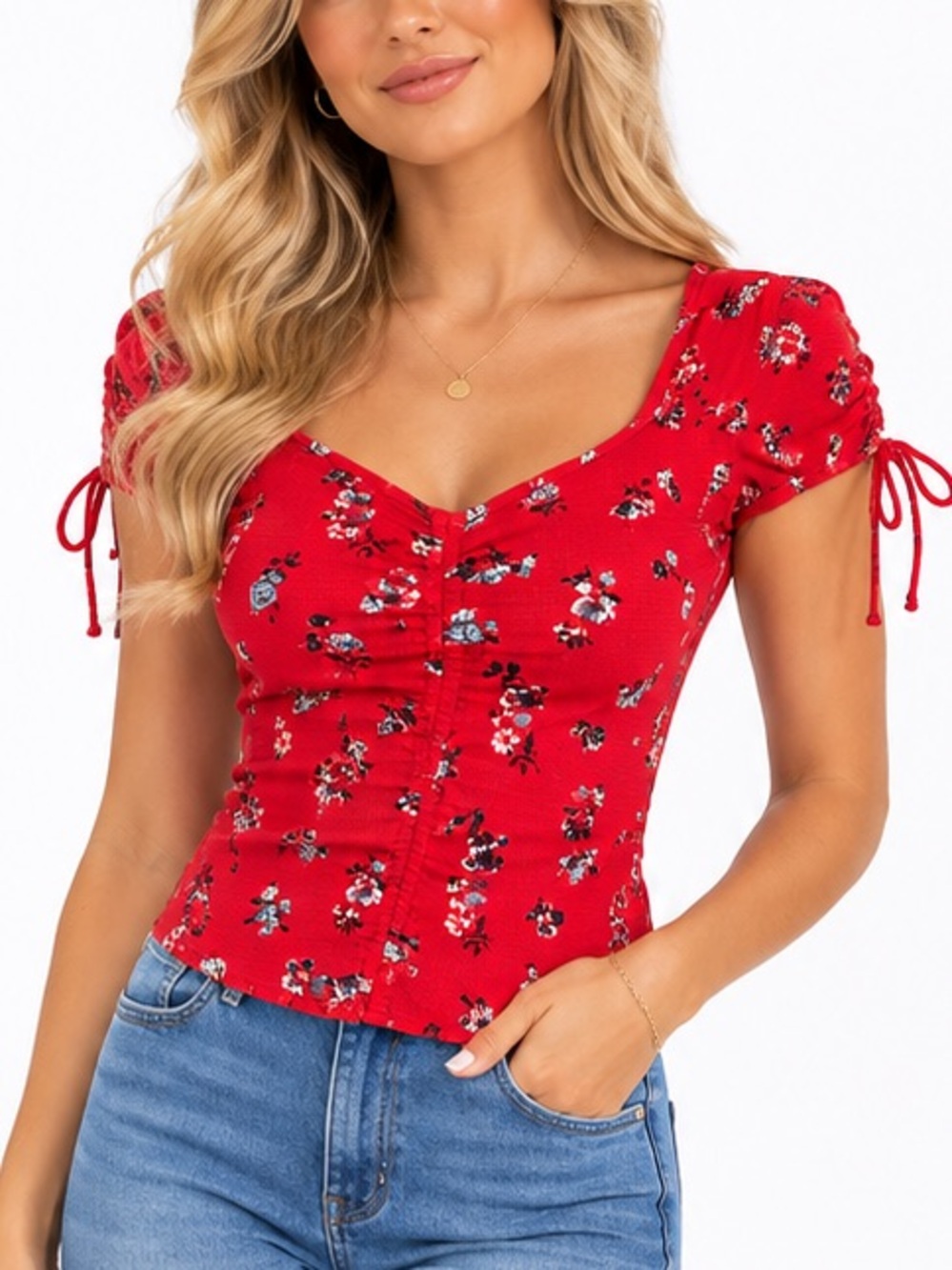 🆕 Floral Cropped Women's Top